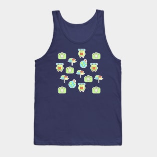 Travel stickers pattern Tank Top